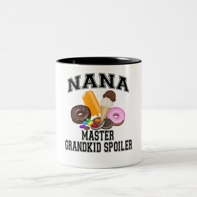 Grandkid Spoiler Nana Two-Tone Coffee Mug (Center)