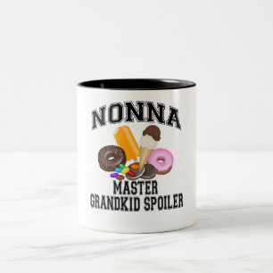 Grandkid Spoiler Nonna Two-Tone Coffee Mug