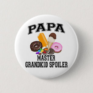 Grandkid Spoiler Papa 6 Cm Round Badge
