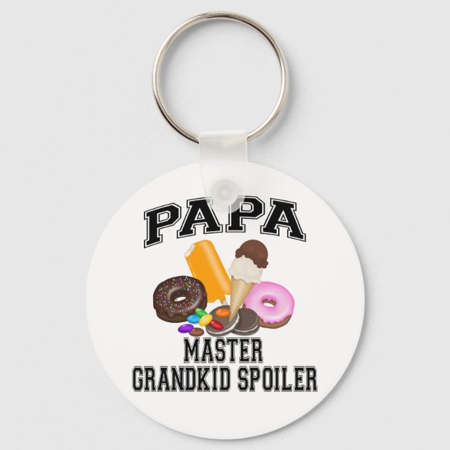 Grandkid Spoiler Papa Key Ring (Front)