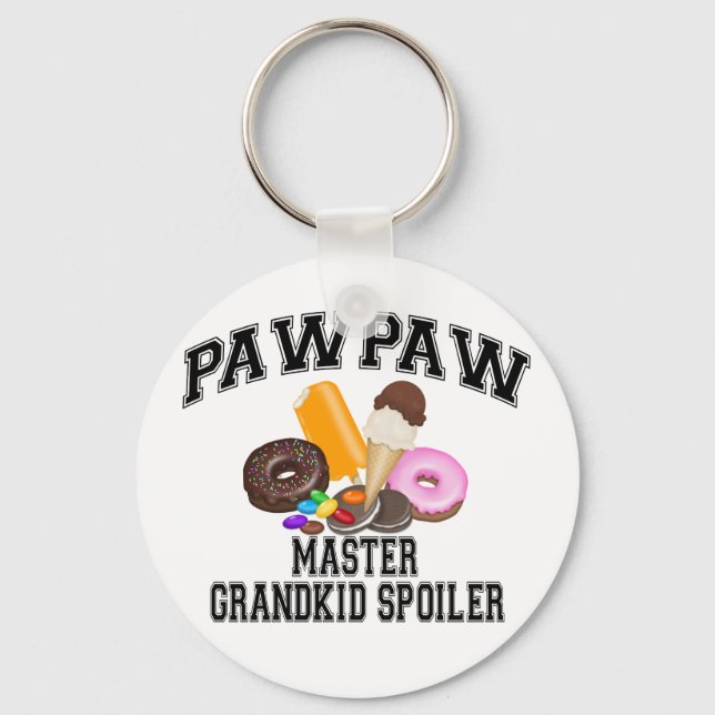 Grandkid Spoiler PawPaw Key Ring (Front)
