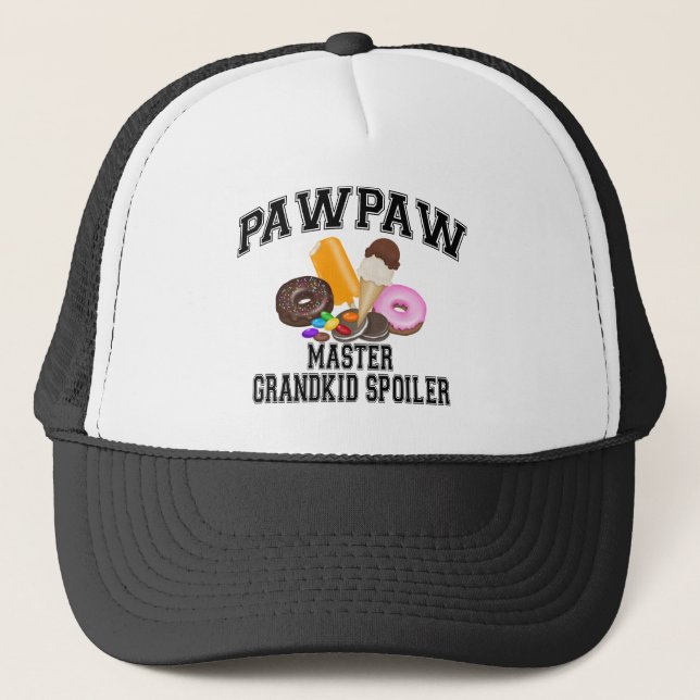 Grandkid Spoiler PawPaw Trucker Hat (Front)