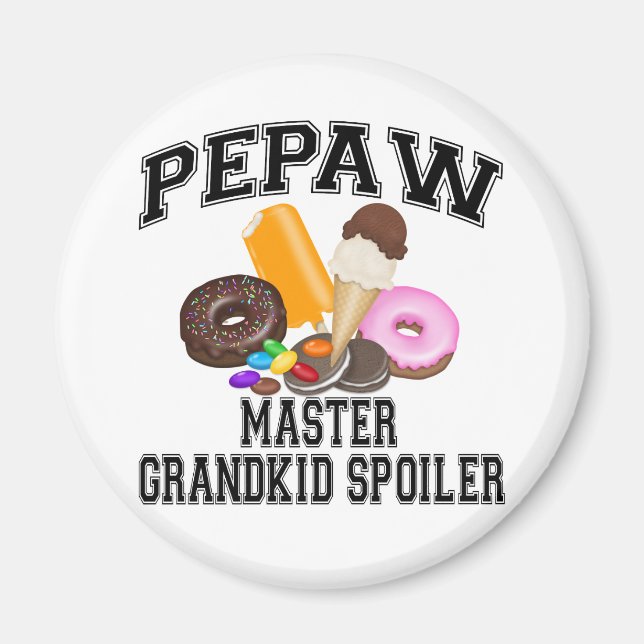 Grandkid Spoiler Pepaw Magnet (Front)