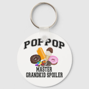 Grandkid Spoiler PopPop Key Ring