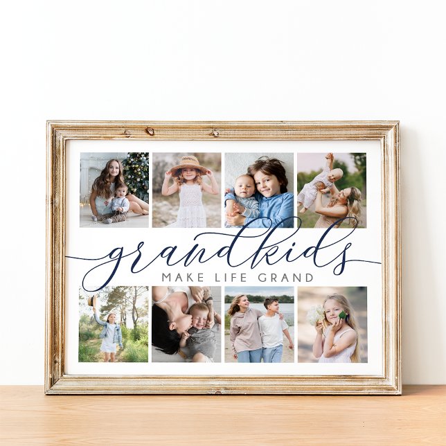 Grandkids Make Life Grand | 8 Photo Collage Poster (Creator Uploaded)