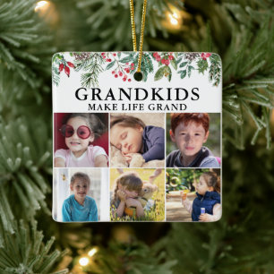 Grandkids Make Life Grand Christmas Ornament