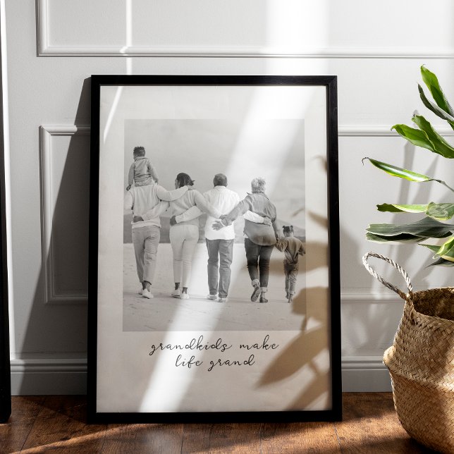 Grandkids Make Life Grand Custom Family Portrait  Poster (Creator Uploaded)