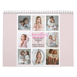 Grandkids Make Life Grand Grandma 8-Photo Custom  Calendar