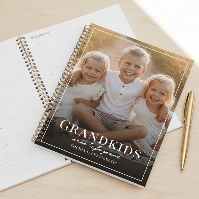 Grandkids Make Life Grand Grandparent Custom Photo Planner (Creator Uploaded)