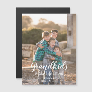 Grandkids Make Life Grand Holiday Magnet Card