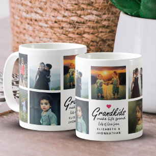Grandkids Make Life Grand Multi Photo Collage Coffee Mug