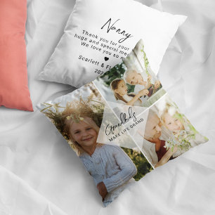 Grandkids Make Life Grand Nanny 3 Photo Cushion