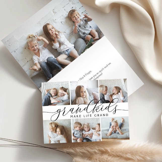 Grandkids Make Life Grand Photo Card (Creator Uploaded)
