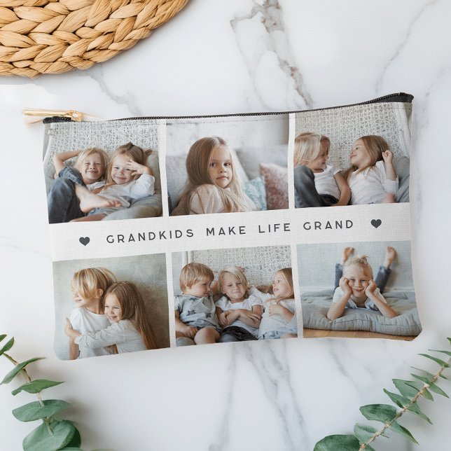 Grandkids Make Life Grand Photo Collage Accessory Pouch (Creator Uploaded)