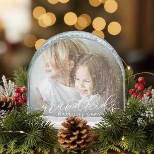 Grandkids Make Life Grand Photo Snowglobe