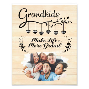 Grandkids Make Life More Grand Custom Family Photo