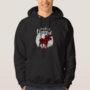 Grandkids Moose Red Plaid Buffalo Matching Family  Hoodie