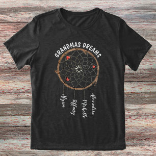 Grandkids Names Grandma Dreamcatcher Illustration Tri-Blend Shirt