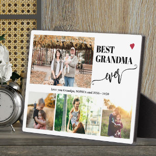 Grandkids photo collage best grandma ever plaque