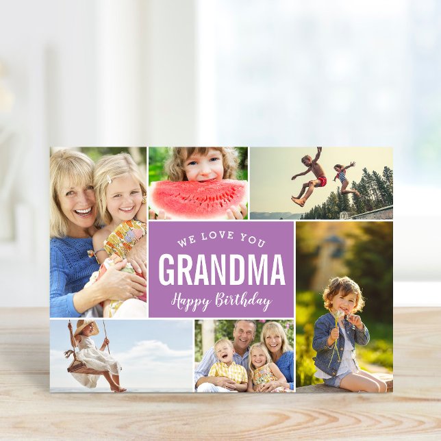 Grandkids Photo Collage Birthday Card (Creator Uploaded)