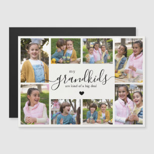 Grandkids Photo Collage Gift Grandma Magnetic Card