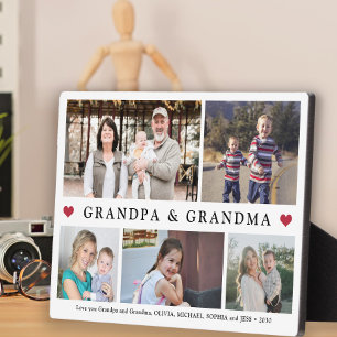 Grandkids photo collage we love you grandparents plaque