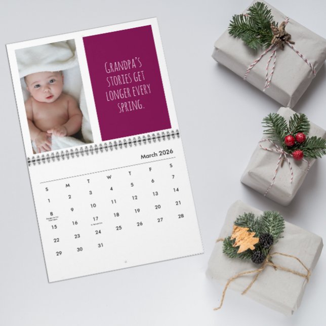 Grandkids Photo Gifts funny slogan Calendar (Creator Uploaded)