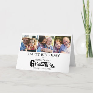 Grandkids Photos World's Best Grandpa Birthday Card