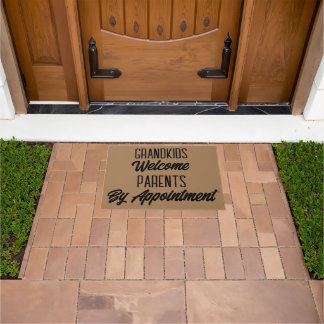 Grandkids Welcome Funny Grandparent Doormat