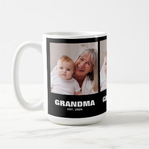 Grandm Established Bold Black 3 Photo Coffee Mug