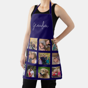 Grandma 12 Family Photo Collage Personalised  Apron