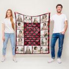 Grandma 14 Photo Collage Red Buffalo Plaid 