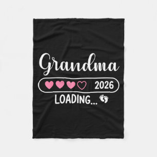 Grandma 2026 Loading New Grandma Est 2026  Fleece Blanket