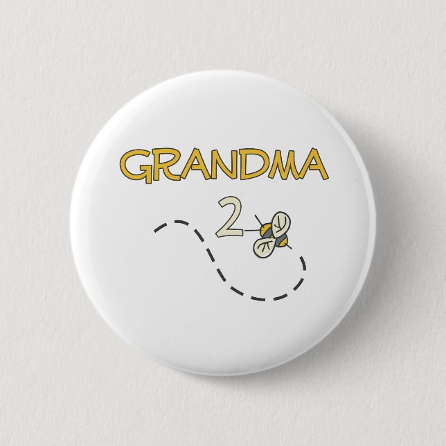 Grandma 2 Bee 6 Cm Round Badge (Front)