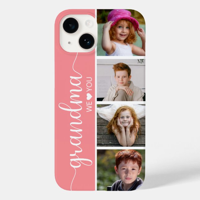 Grandma 4 Photo Case-Mate iPhone Case (Back)