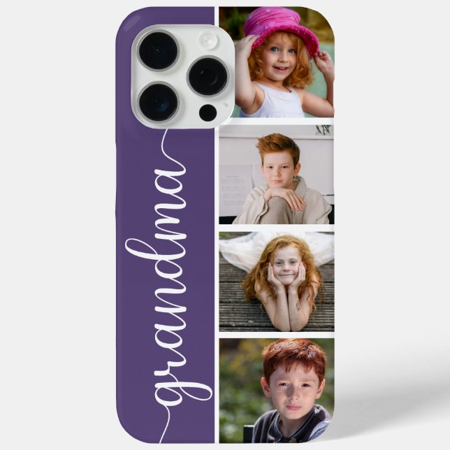 Grandma 4 Photo Case-Mate iPhone Case (Back)