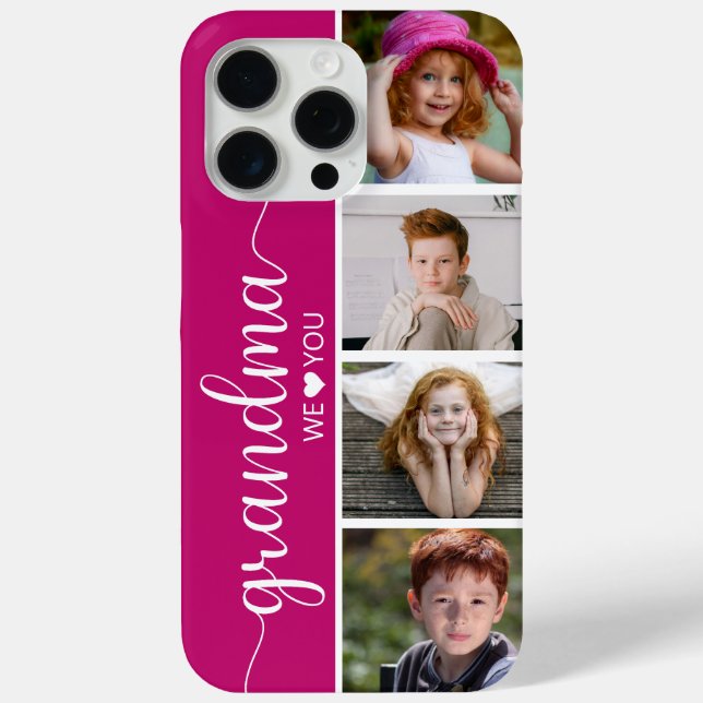 Grandma 4 Photo Case-Mate iPhone Case (Back)