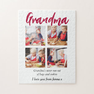 Grandma 4 photo quote  jigsaw puzzle
