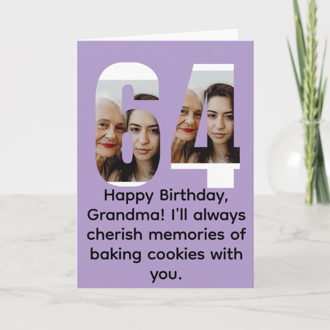 Grandma 64th birthday card (Front)