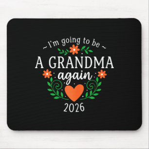 Grandma Again In 2026 2nd Baby Grandbaby Announcem Mouse Pad