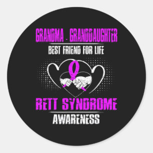 GRANDMA AND GRANDDAUGHTER BEST FRIEND OF LIFE RETT CLASSIC ROUND STICKER