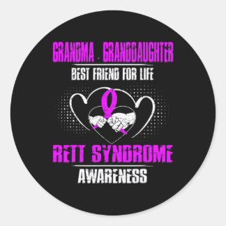 GRANDMA AND GRANDDAUGHTER BEST FRIEND OF LIFE RETT CLASSIC ROUND STICKER