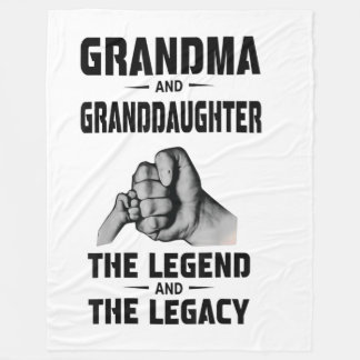 grandma and granddaughter  legend and  legacy fleece blanket