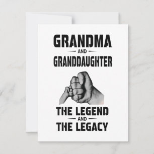 Grandma And Granddaughter  Legend And  Legacy Invitation