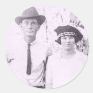 Grandma and Grandpa Brandon Classic Round Sticker