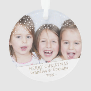 Grandma and Grandpa Christmas Photo Keepsake Ornament