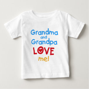 Grandma and Grandpa Love Me Baby T-Shirt
