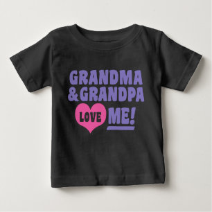 Grandma and Grandpa Love Me Baby T-Shirt