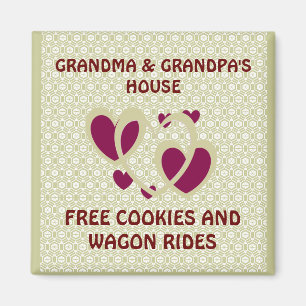 GRANDMA AND GRANDPAS/FREE COOKIES & WAGON RIDES MA MAGNET