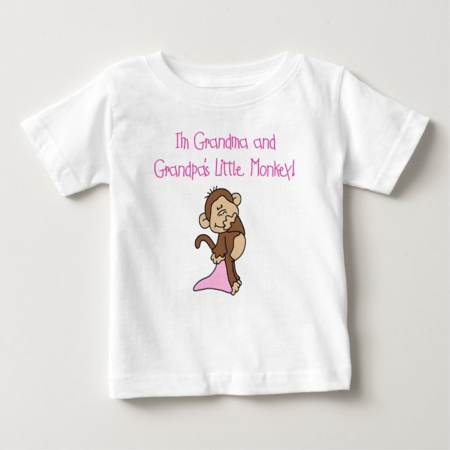 Grandma and Grandpas Little Monkey Baby T-Shirt (Front)